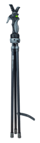 The Trigger Stick is a lightweight, height-adjustable gun rest and optical gear mount. Designed to function in a standing or kneeling stance.